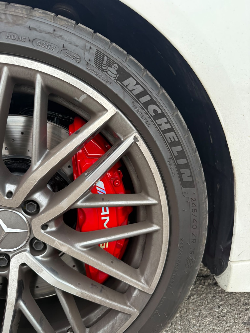 Michelin tire on Mercedes AMG wheel